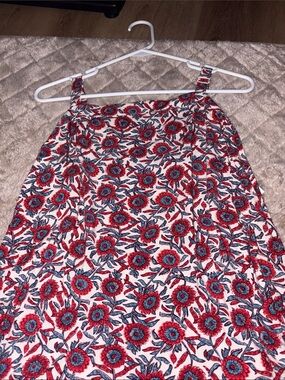 Old Navy Red and Blue Floral Tank Top